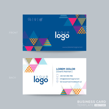 Blue Triangle modern business card design