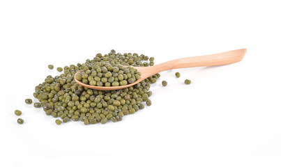 Mung beans isolated on white background