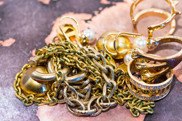 Pile of Gold Jewelry