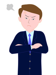 怒るビジネスマン