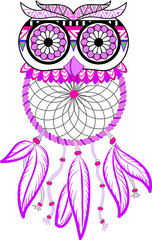 сова разноцветная 3