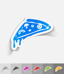 realistic design element. pizza