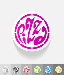 realistic design element. pizza