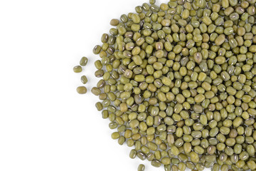 Mung beans isolated on white background