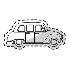 taxi car icon over white background. vector illustration