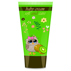 Baby cream tube with kids design