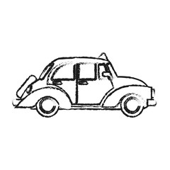 taxi car icon over white background. vector illustration