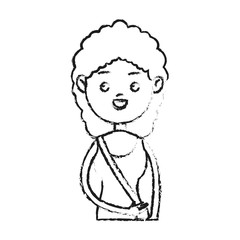 girl cartoon icon over white background. vector illustration