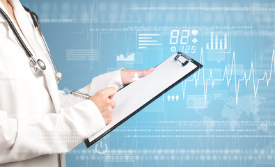 Female doctor with notepad