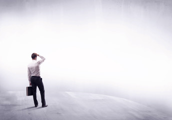 Fototapeta premium Business person standing from rear view