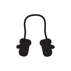 baby mitten icon illustration