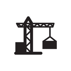 construction crane icon illustration