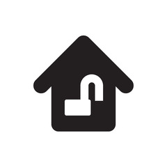 Fototapeta premium home lock icon illustration