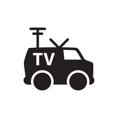TV van icon illustration
