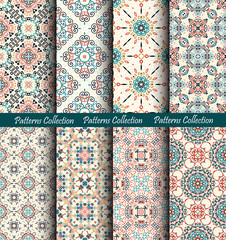 Blue Backgrounds Floral Patterns Collection