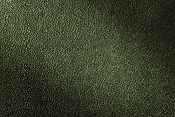 Deep green leather texture, leather background for fashion, furniture or interior concept design.