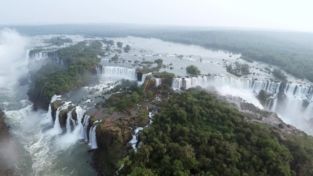 Aerial view of Iguazu falls