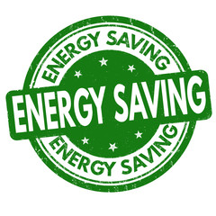 Energy saving sign or stamp