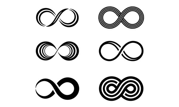 infinity symbol icons vector illustration