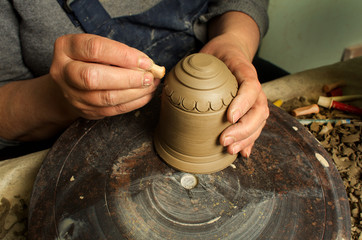 Manual production of ceramic products according to old recipes
