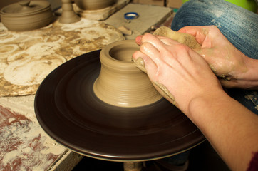 Manual production of ceramic products according to old recipes