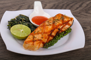 Grilled salmon
