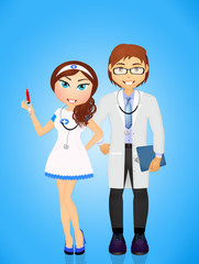 nurse and doctor