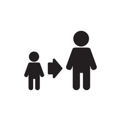 son and father icon illustration