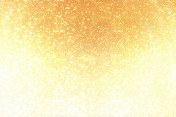 Fototapeta na wymiar Golden round bokeh or glitter lights festive gold background. Christmas abstract template