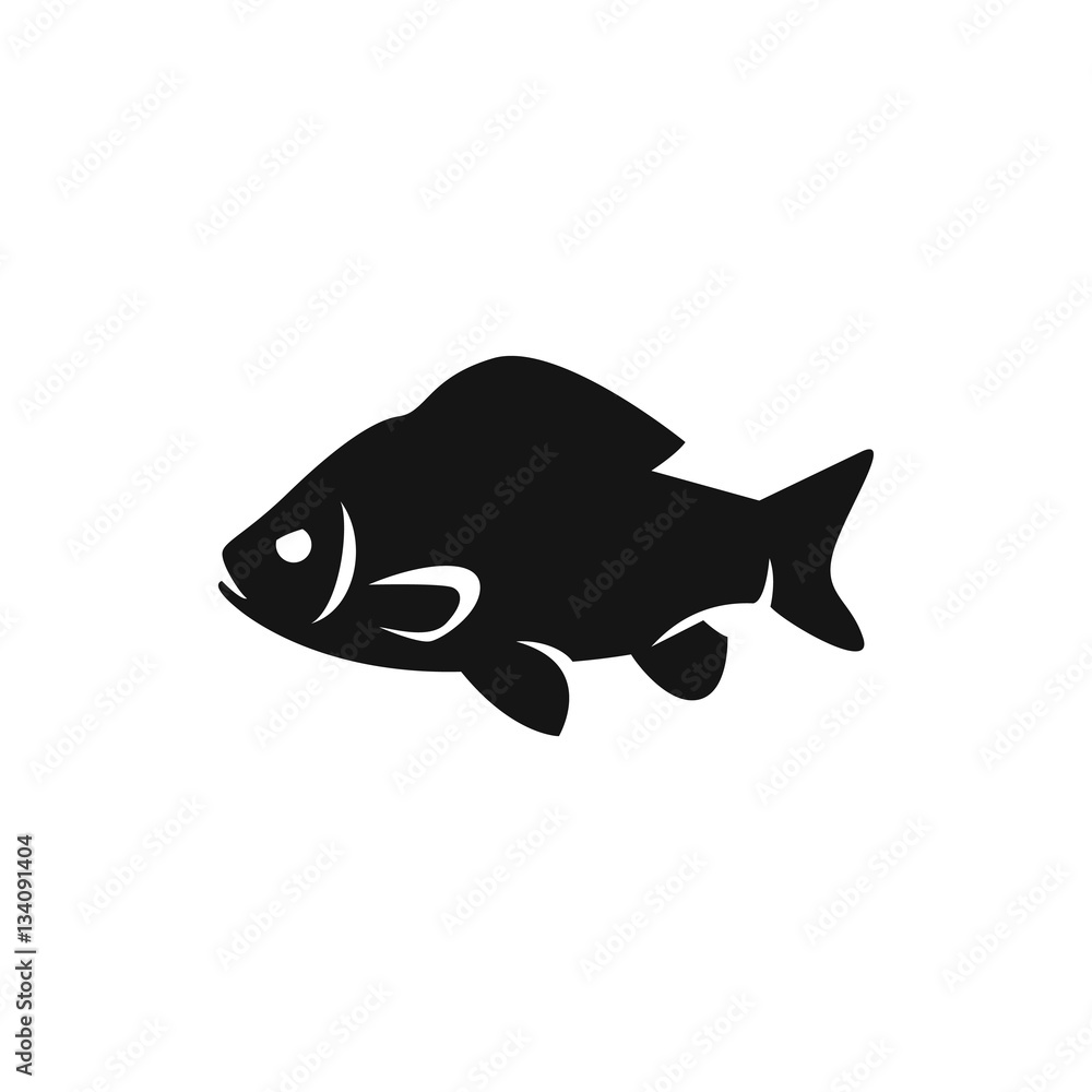 Wall mural fish icon illustration