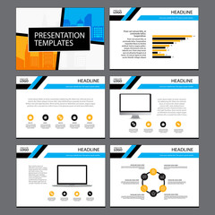 Business Template design set Presentation and brochure Annual report, flyer page with infographic element.