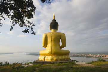 The Golden Buddha at Phu Salao temple, Pakse, Laos.