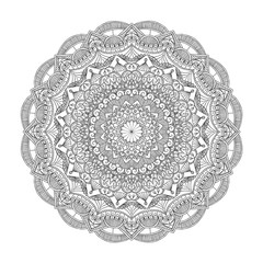 Mandala black on white
