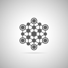 Abstract connection vector icon with shadow.. Communication. Designed for web.