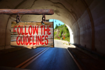 Follow the guidelines
