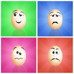 cute eggs faces 