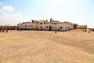 Fototapeta na wymiar Square in the kasbah of the old city Rabat in Marocco