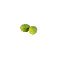 Fresh green lime, isolated on white