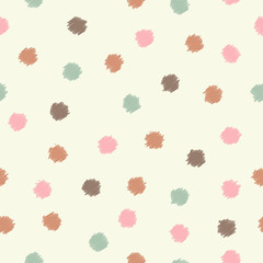 Fototapeta na wymiar Polka dot. Vintage vector seamless pattern. Print. Repeating background. Cloth design, wallpaper.