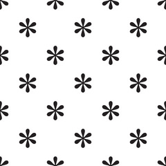 Seamless asterisk sign pattern on white