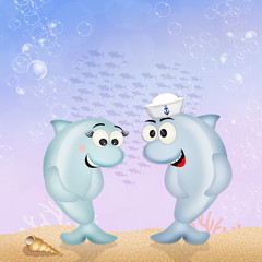 dolphins in the ocean