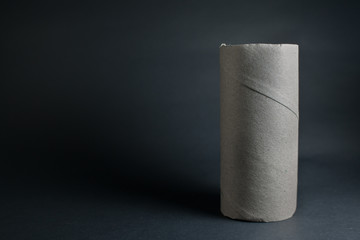 paper core on black with isolated