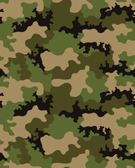 Fashionable camouflage pattern, military print .Seamless illustration © NikolaM