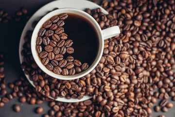 coffee grains close-up