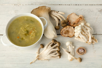 Mushroom and vegetable soup