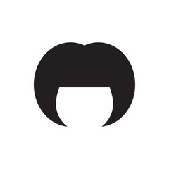 woman hairstyle icon illustration