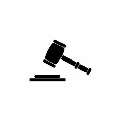 Justice or auction symbol vector design isolated on white background