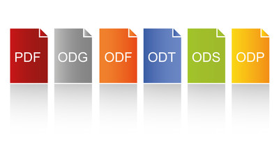 Open Office Dokumente Farbig ohne Band