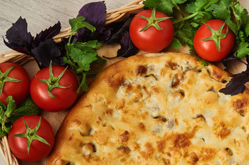 Kubdari is a traditional Georgian dish of meat-filled bread