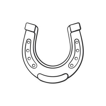 How to Draw a Horseshoe - Really Easy Drawing Tutorial